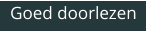 Goed doorlezen